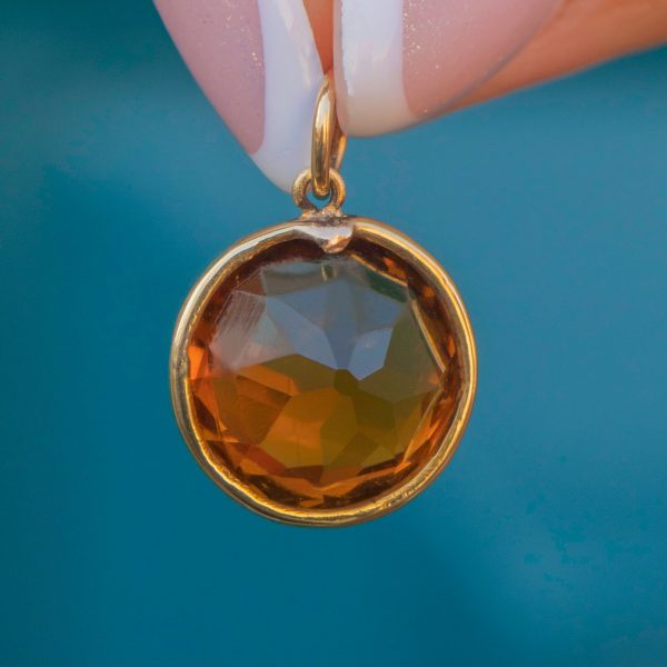 Antique 9ct Gold Madeira Citrine Charm, 4.00ct - Image 5