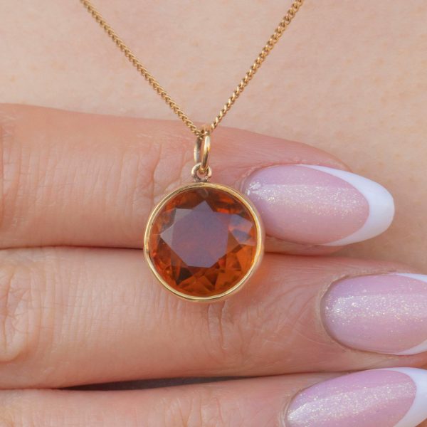 Antique 9ct Gold Madeira Citrine Charm, 4.00ct - Image 6