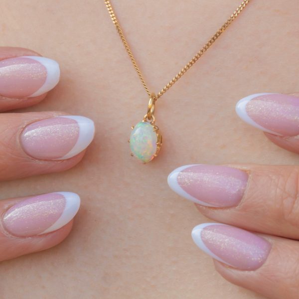 Antique 18ct Gold Opal Cabochon Charm, 0.70ct - Image 6