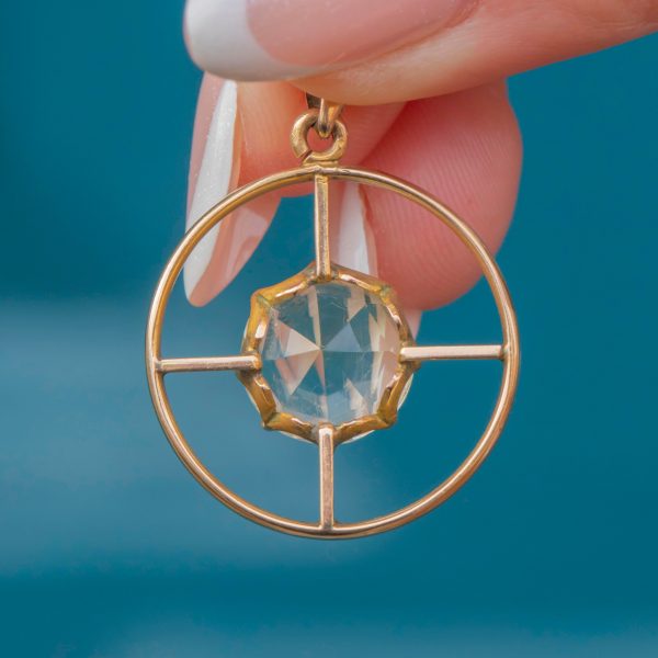Antique 9ct Gold Citrine Pendant, 4.32ct - Image 4
