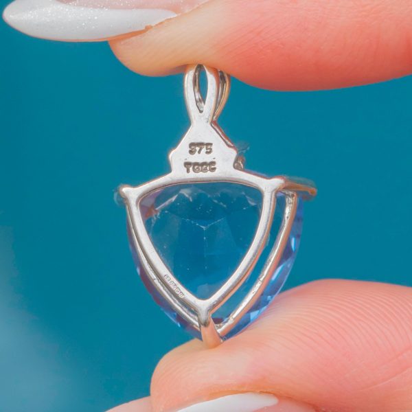 9ct White Gold Blue Spinel Pendant, 0.90ct - Image 5