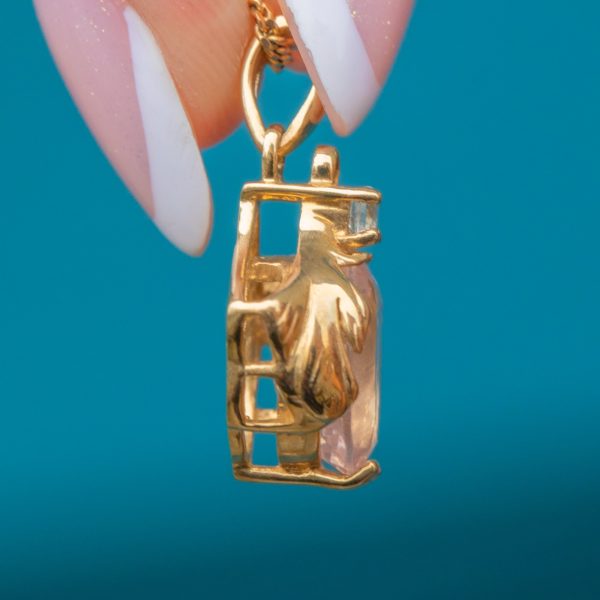 9ct Gold Morganite Charm, 2.20ct - Image 4